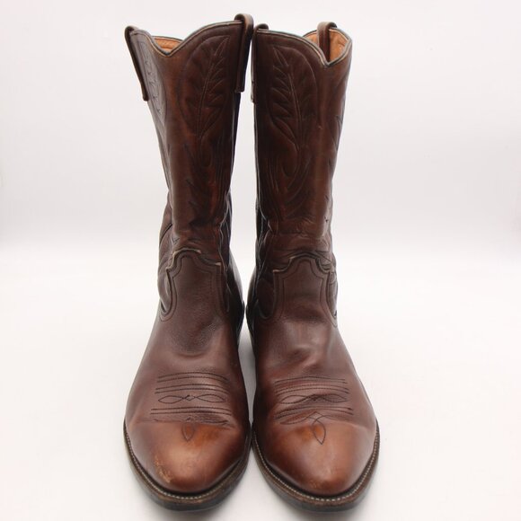Red Wing Boots Pecos Men's 14 D Work Cowboy Boots Pull On Brown Leather 9801 - Picture 3 of 12